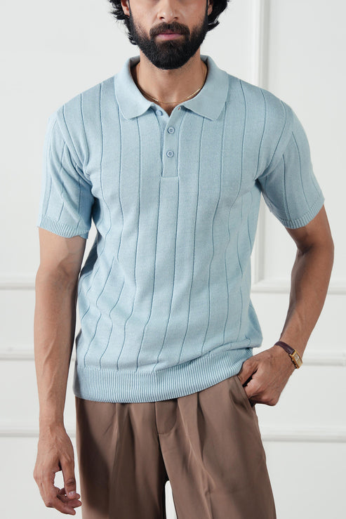 Sky blue Polo Shirt for Men