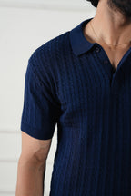 Cable Knit Polo Shirt (MKP-06)