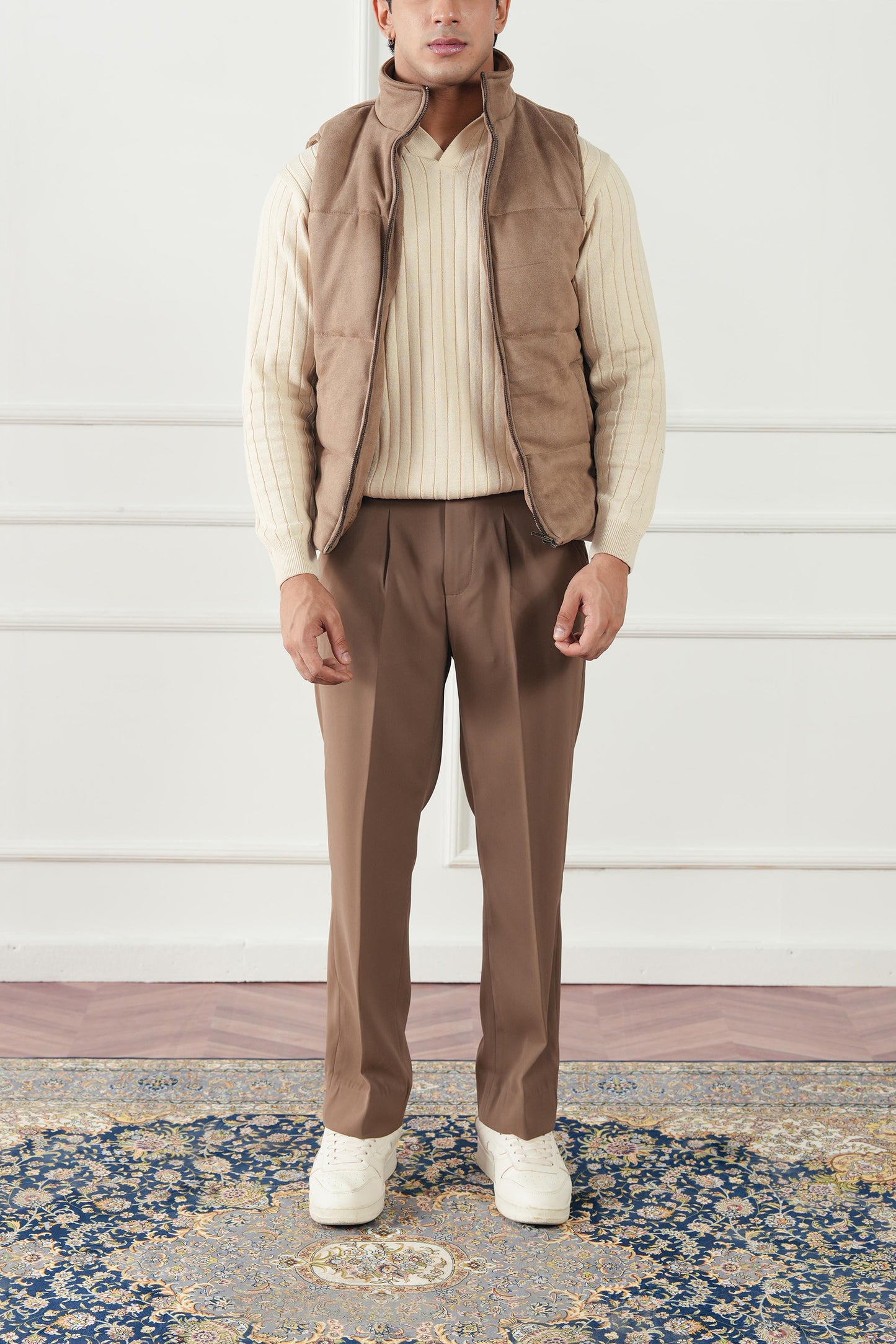 Quilted Suede Gilet (MPJ-06)