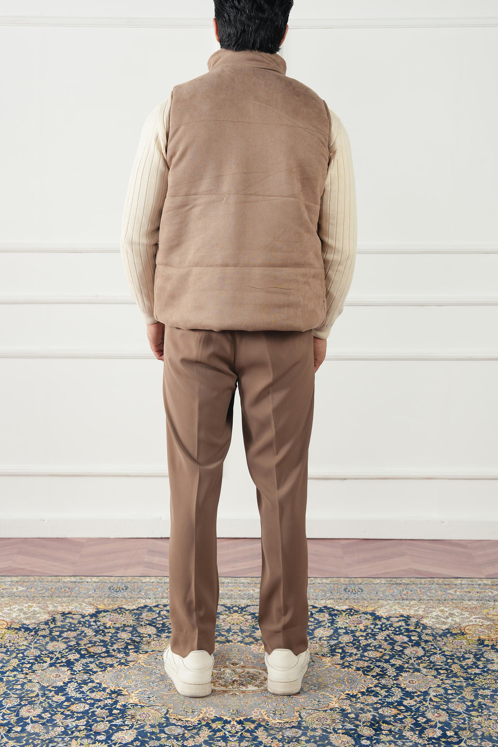 Quilted Suede Gilet (MPJ-06)