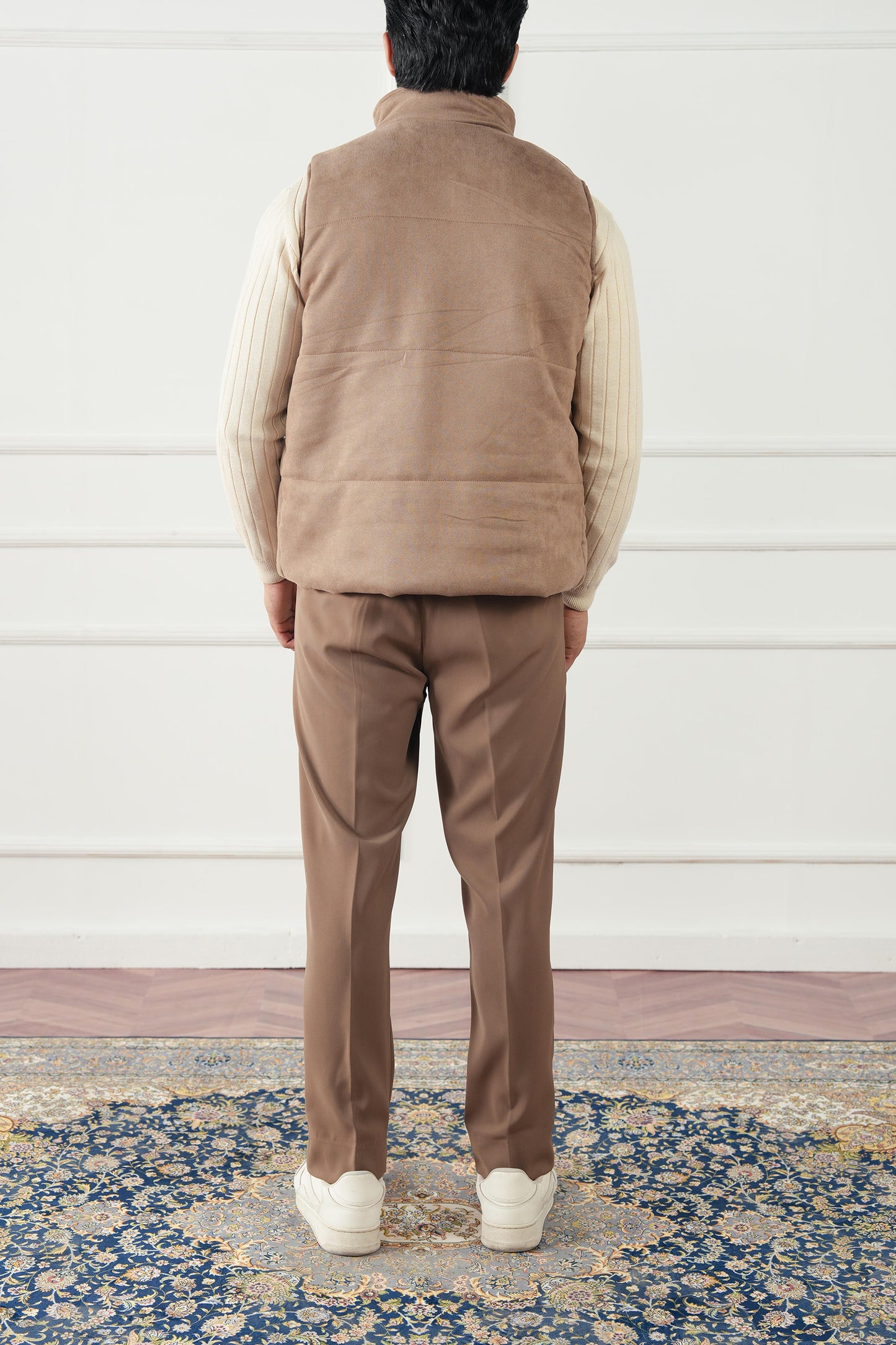 Quilted Suede Gilet (MPJ-06)