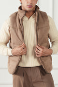 Quilted Suede Gilet (MPJ-06)