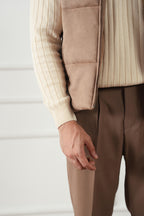 Quilted Suede Gilet (MPJ-06)