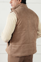 Quilted Suede Gilet (MPJ-06)