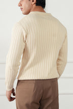 Rib Knit Polo Sweater (MKP-18)