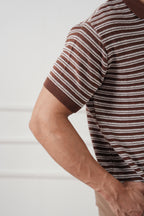 Striped Knit Polo Shirt (MKP-15)