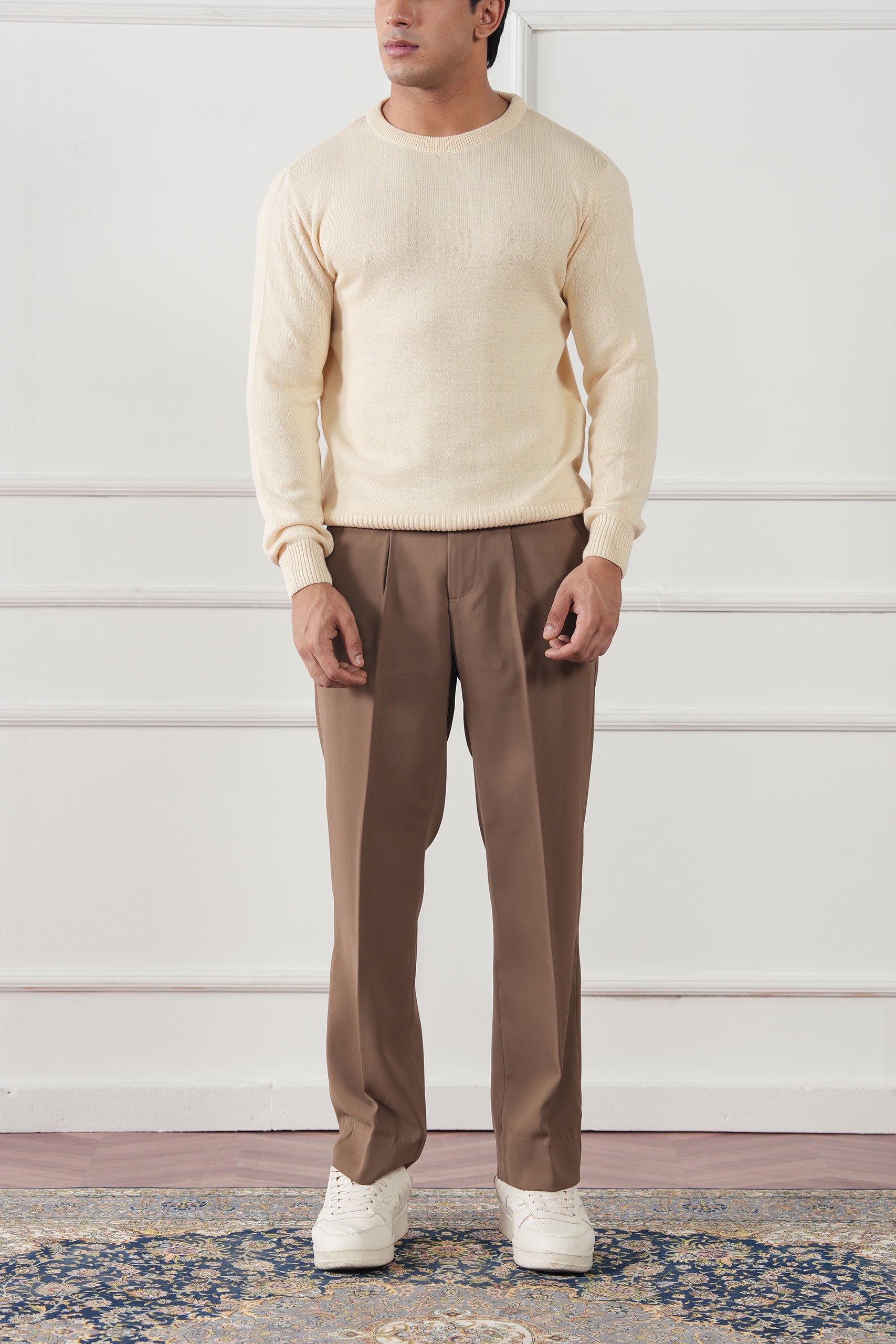 Crew Neck Knit Sweater (MKS-01)