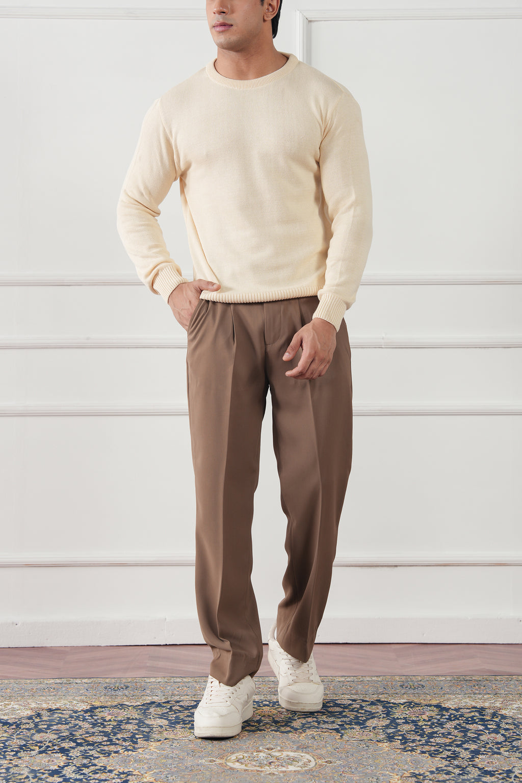 Crew Neck Knit Sweater (MKS-01)