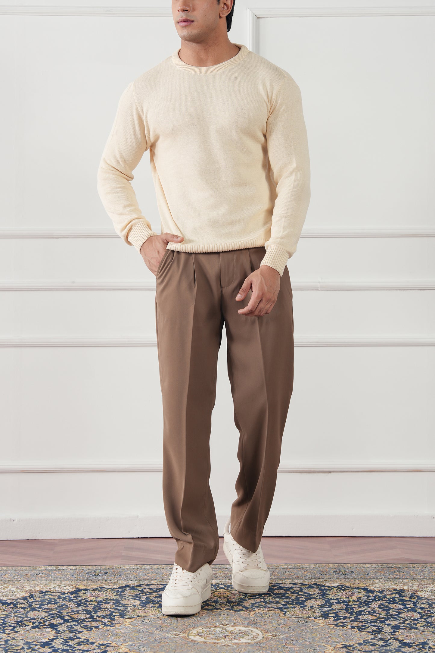 Crew Neck Knit Sweater (MKS-01)