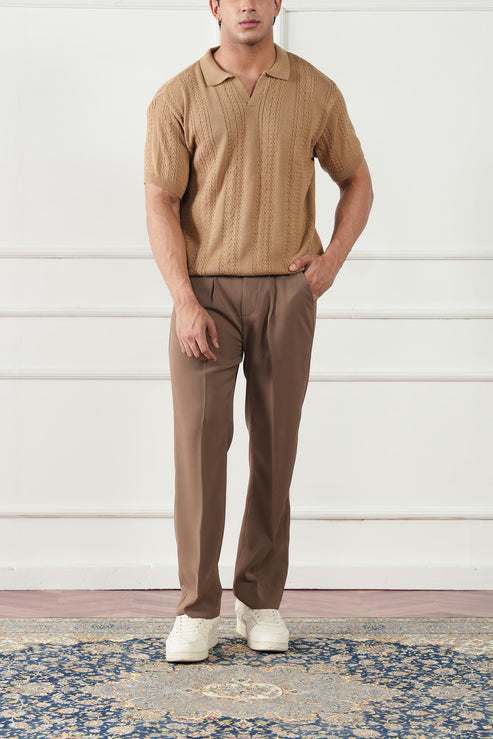 Almond brown Polo Shirt for Men