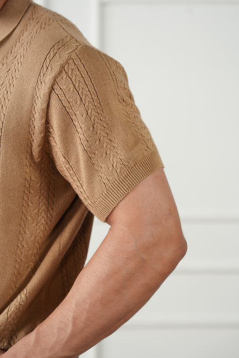 Almond brown Polo Shirt for Men