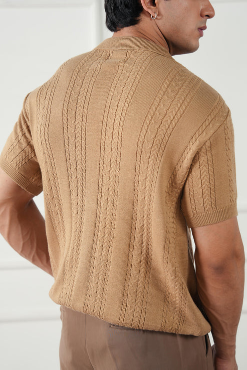 Almond brown Polo Shirt for Men