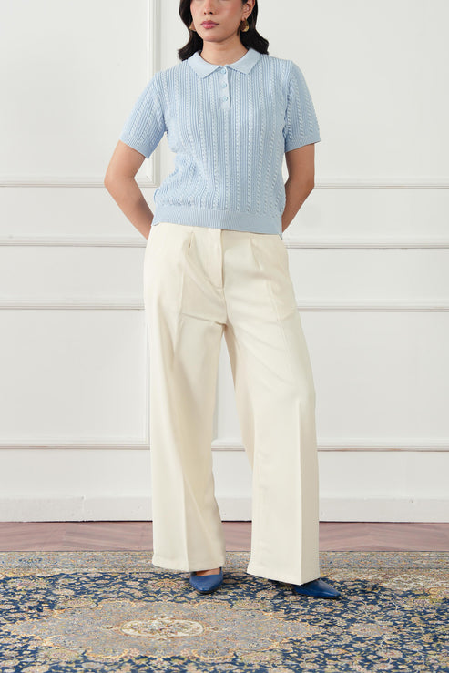 Sky blue Polo Shirt for Women