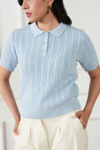 Cable Knit Polo Shirt (WKP-01)
