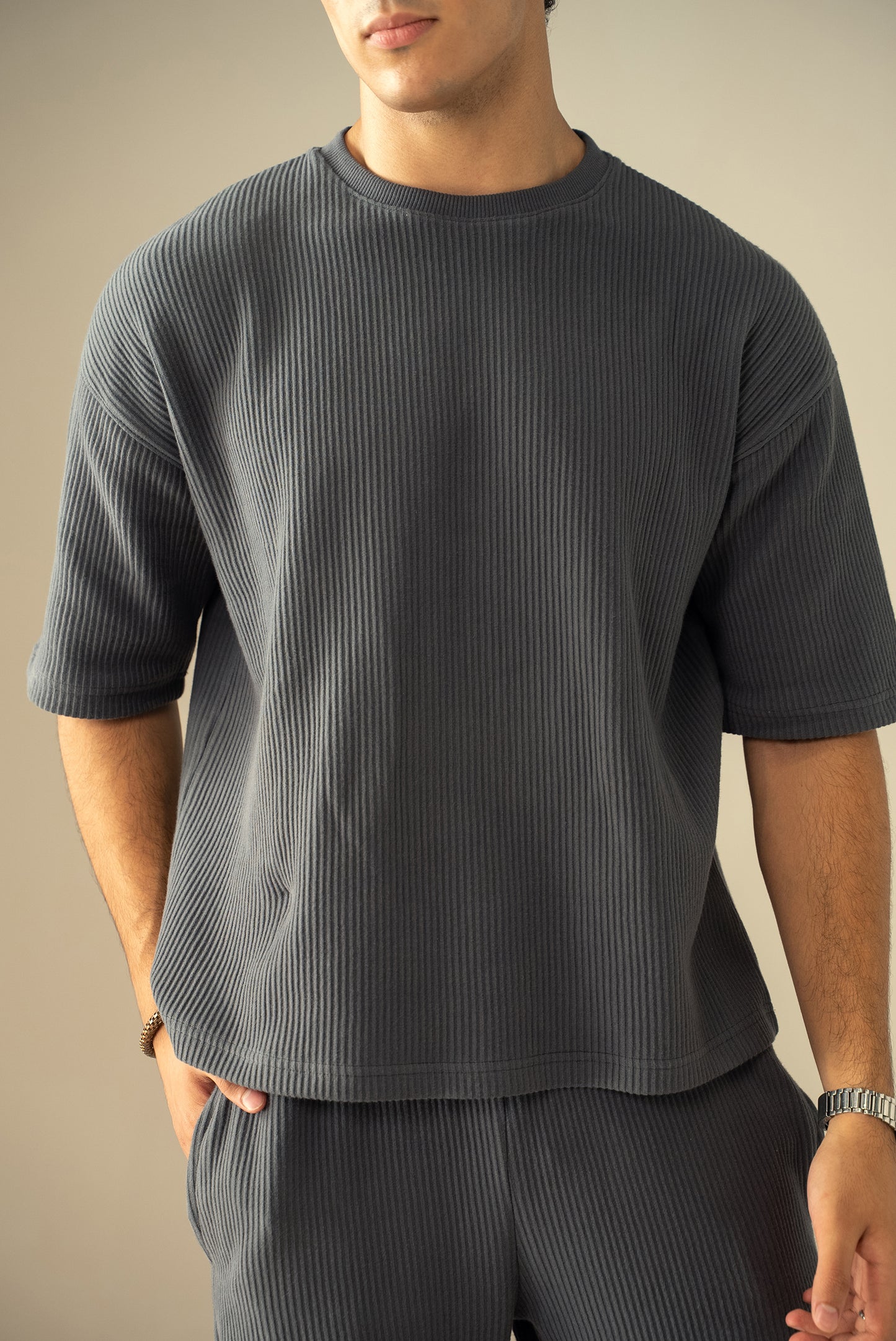 Ottoman Knit Textured T-Shirt (OST-03)