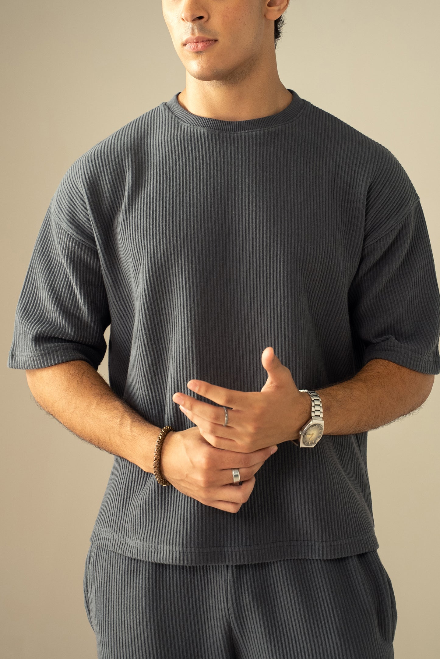 Ottoman Knit Textured T-Shirt (OST-03)