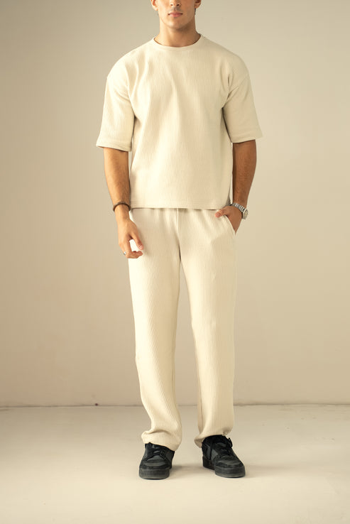 Cream Trousers for Men