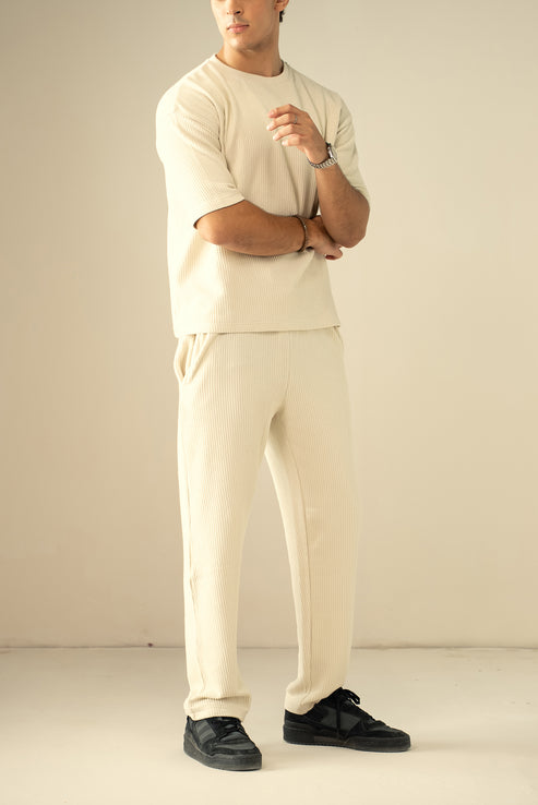 Cream Trousers for Men