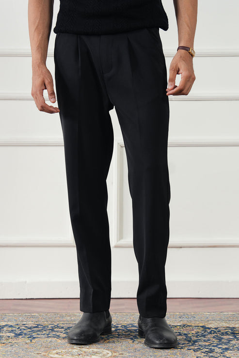 Jet black Pants for Men