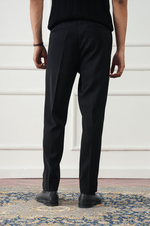 Jet black Pants for Men
