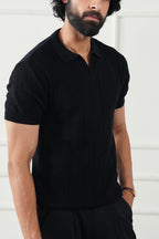 Striped Knit Polo Shirt (MKP-04)