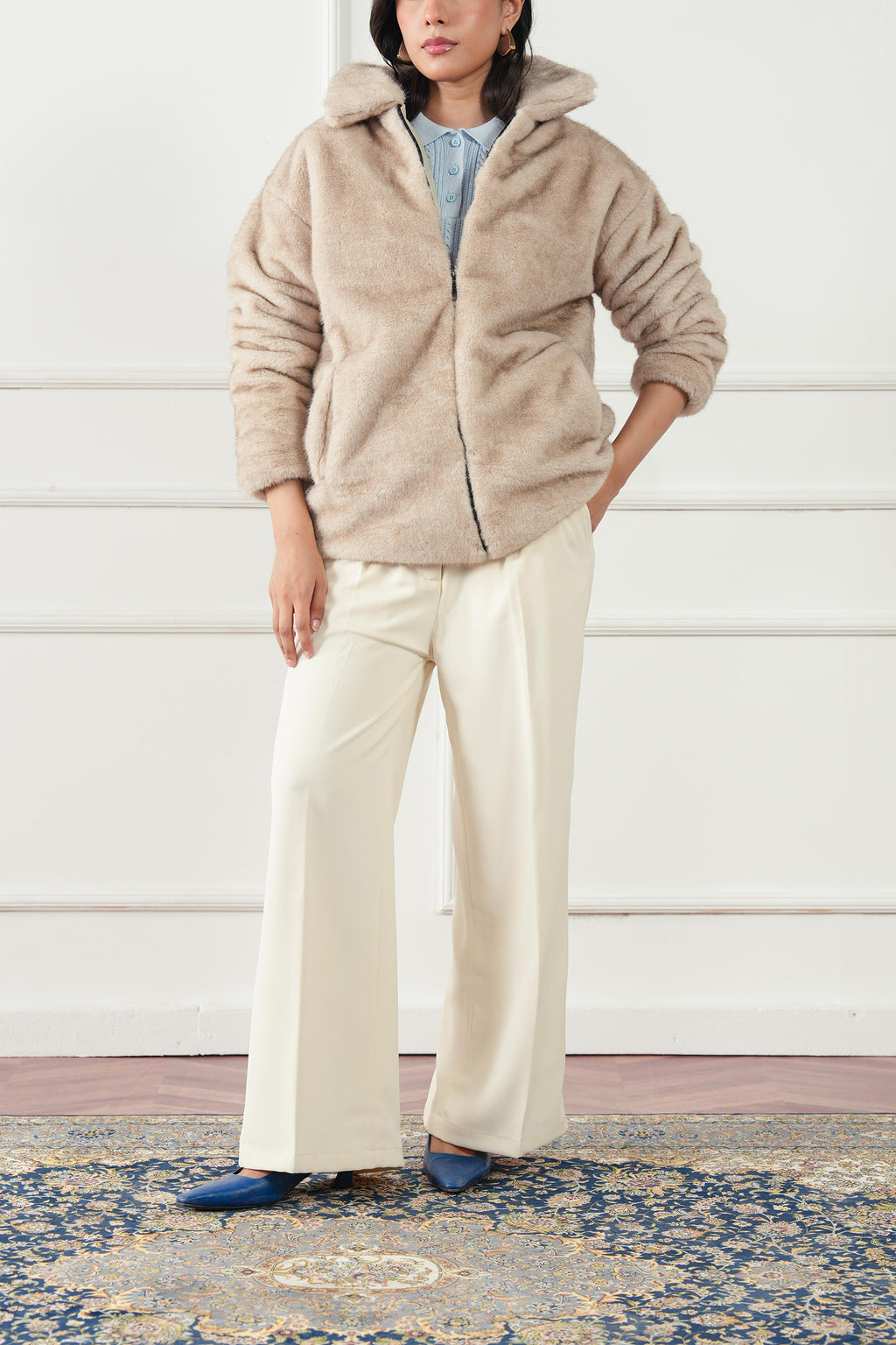 Cable Knit Polo Shirt (WKP-01)