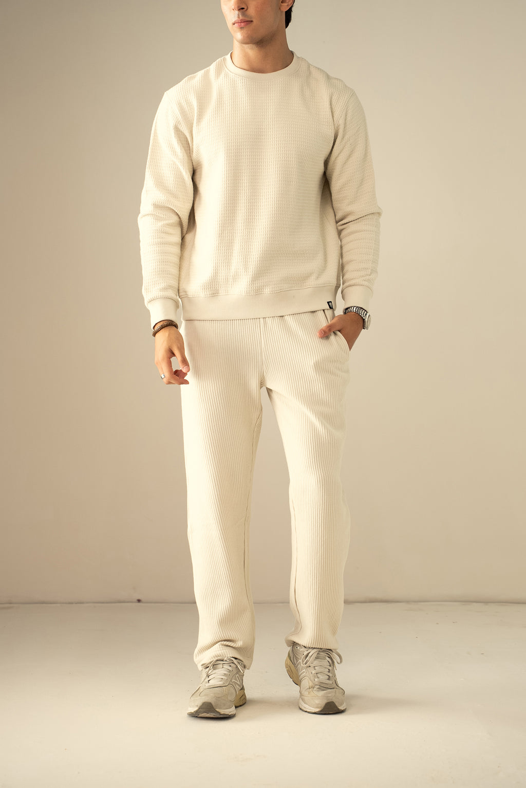 Waffle Knit Sweatshirt (MSS-01)