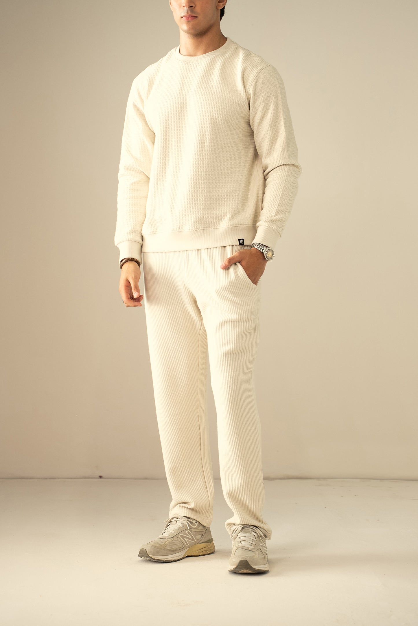 Waffle Knit Sweatshirt (MSS-01)