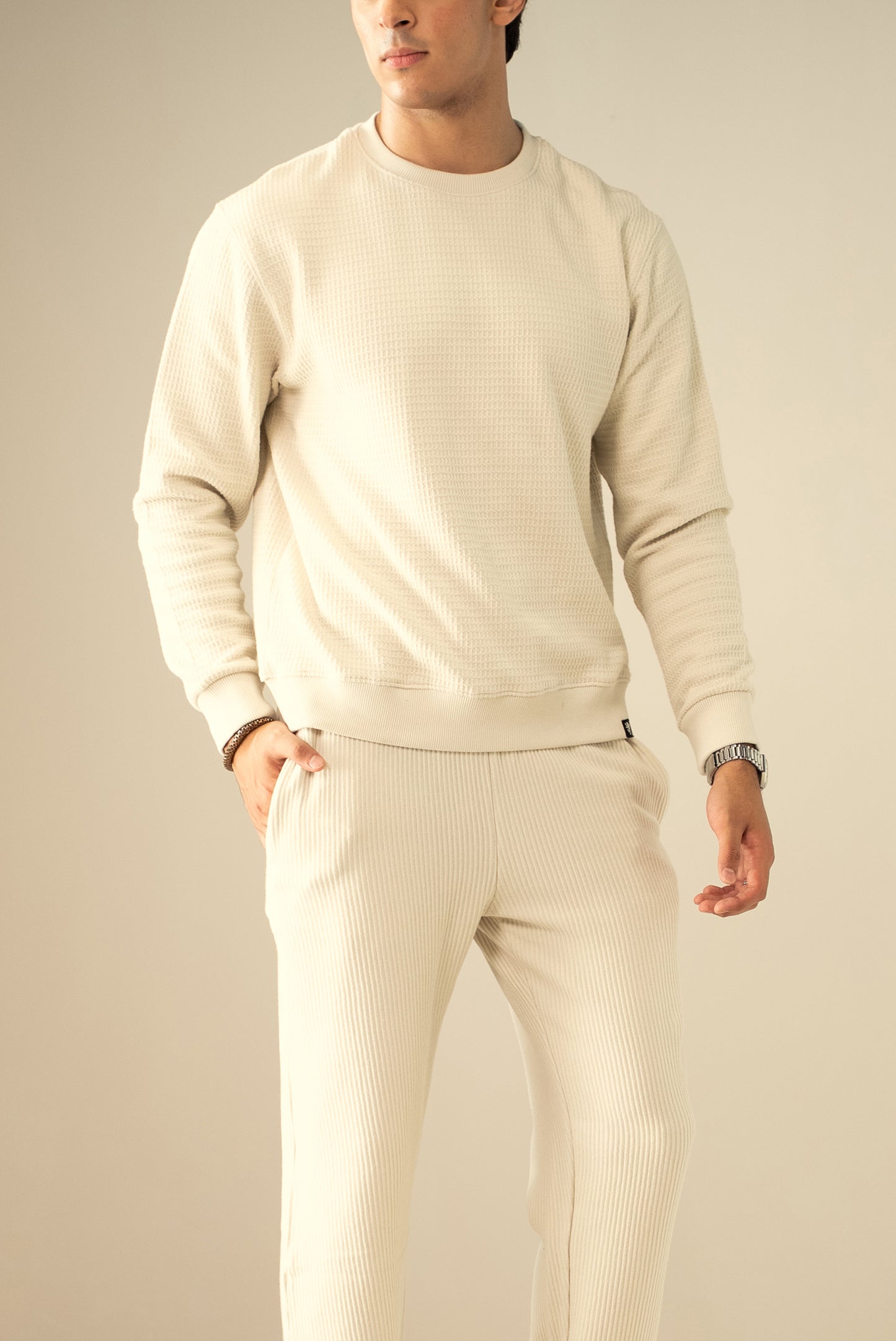 Waffle Knit Sweatshirt (MSS-01)