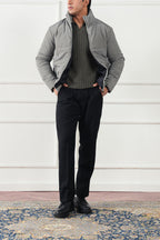 Rib Knit Polo Sweater (MKP-19)