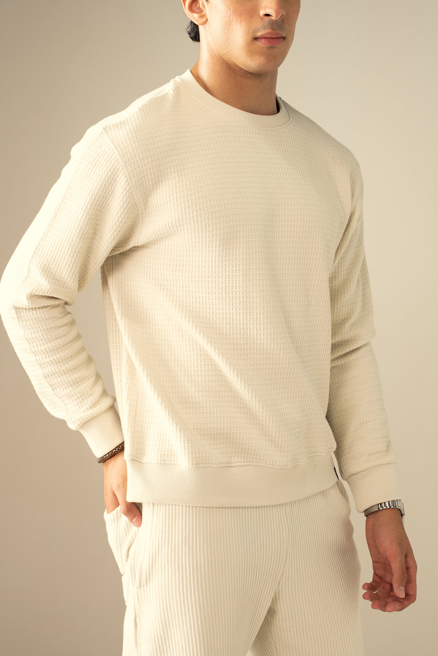 Waffle Knit Sweatshirt (MSS-01)