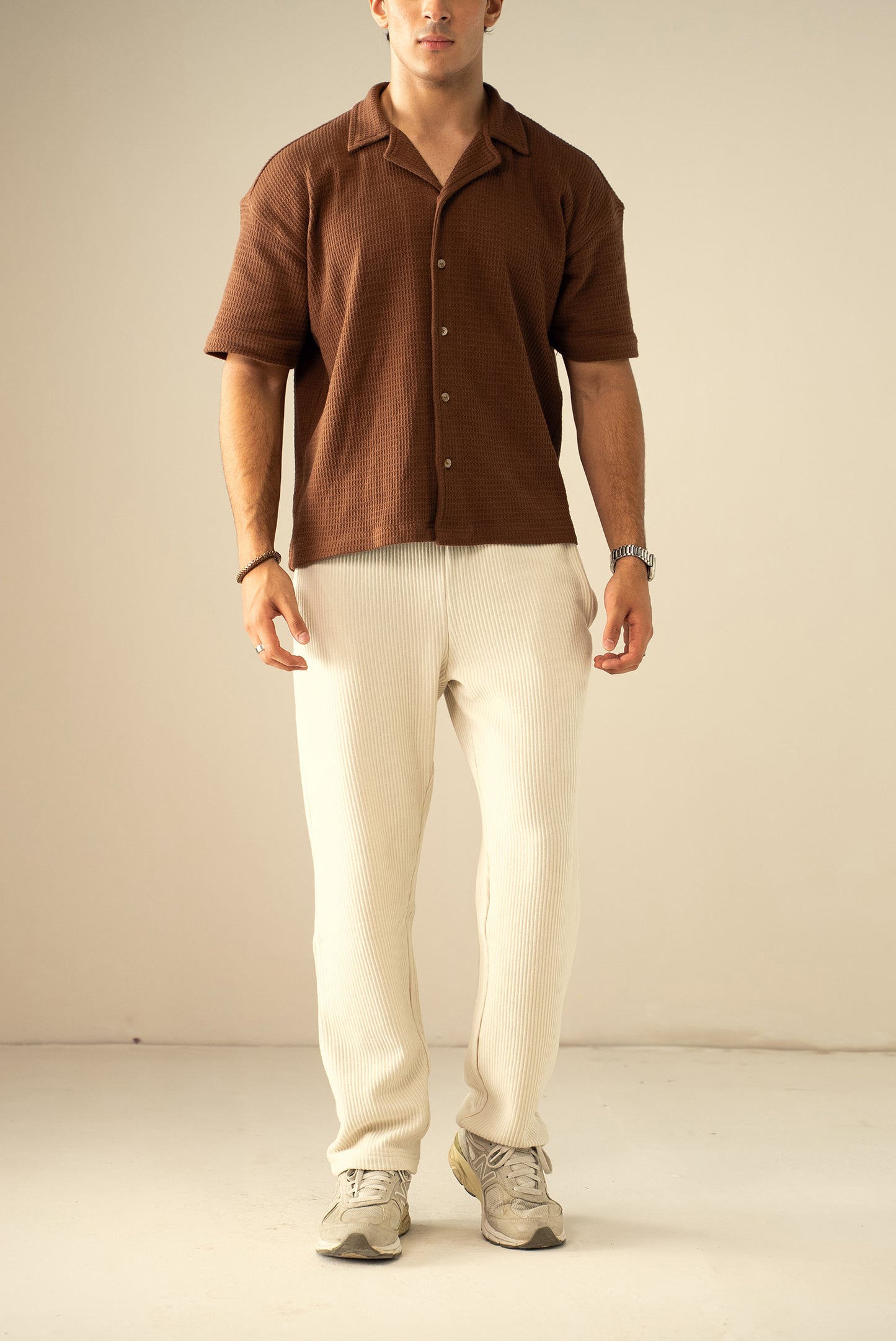 Waffle Knit Cuban Shirt (MBD-01)
