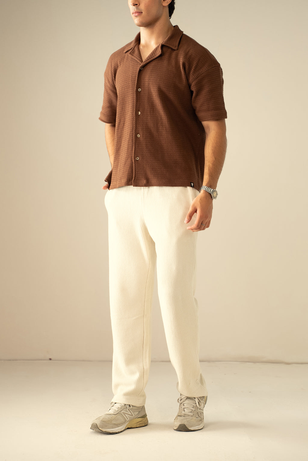 Waffle Knit Cuban Shirt (MBD-01)