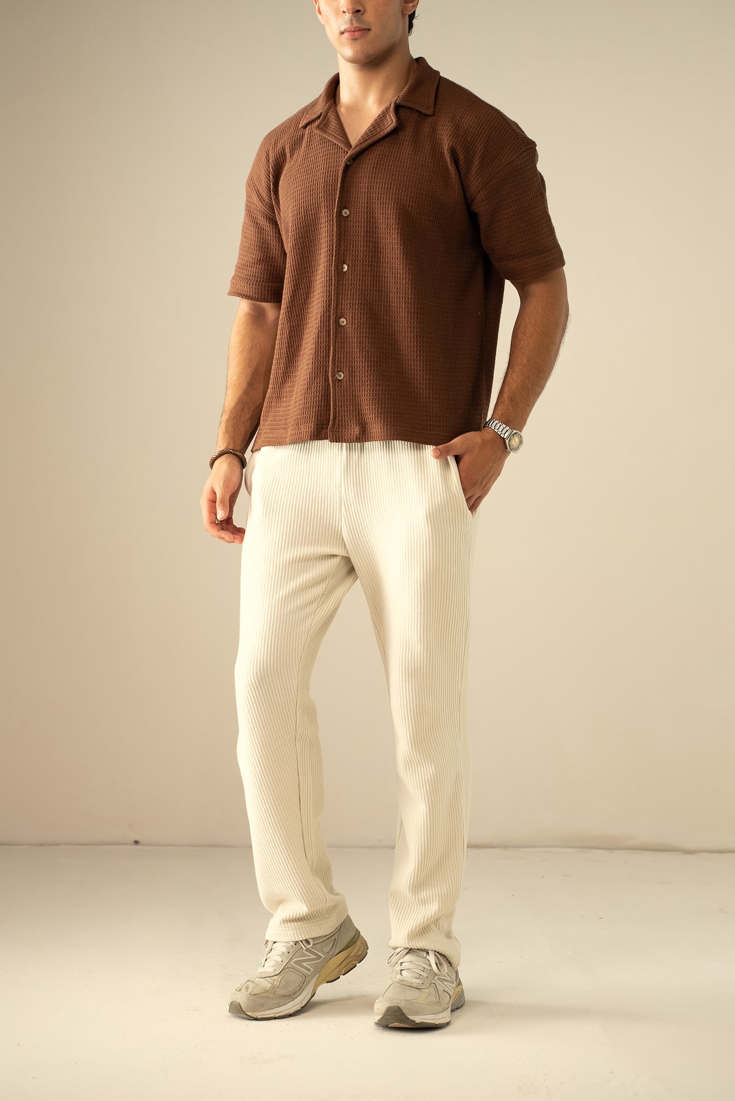 Waffle Knit Cuban Shirt (MBD-01)