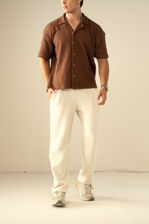 Hazelwood brown Casual Shirt for Men