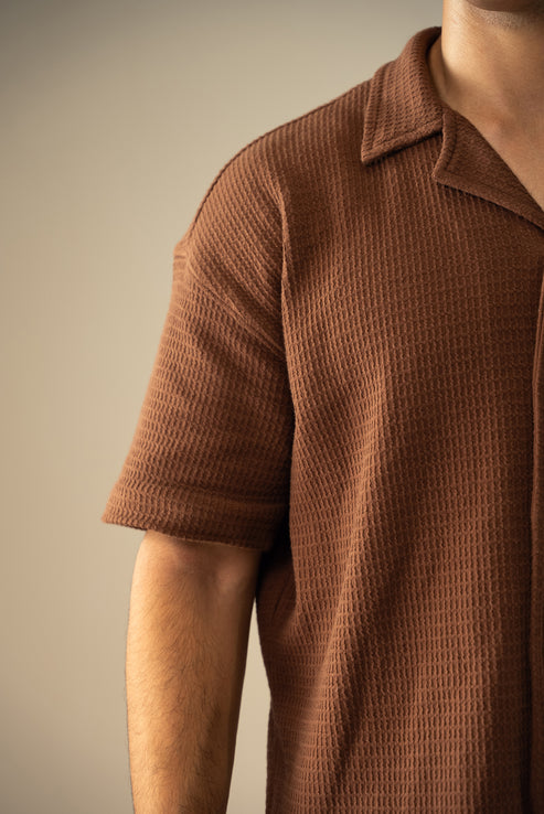 Hazelwood brown Casual Shirt for Men