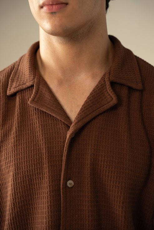 Hazelwood brown Casual Shirt for Men