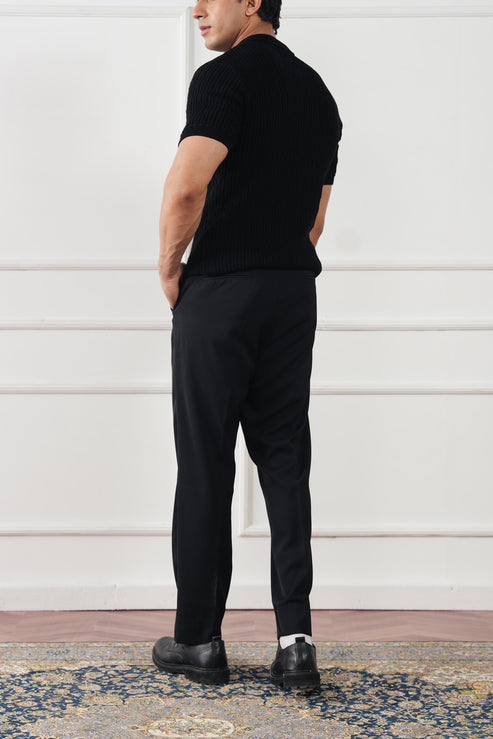 Jet black Casual Shirt for Men