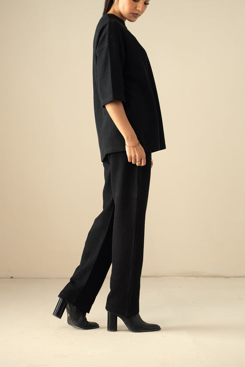 Ash black Trousers for Women