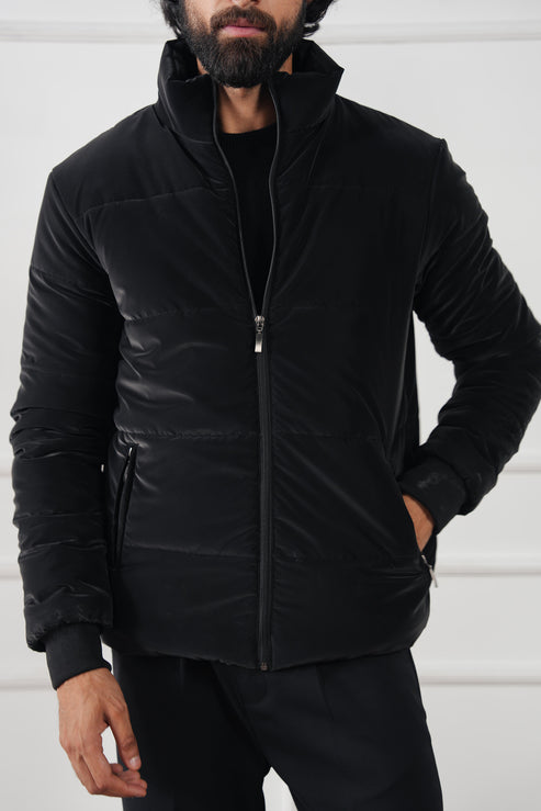 Jet black Jacket for Men
