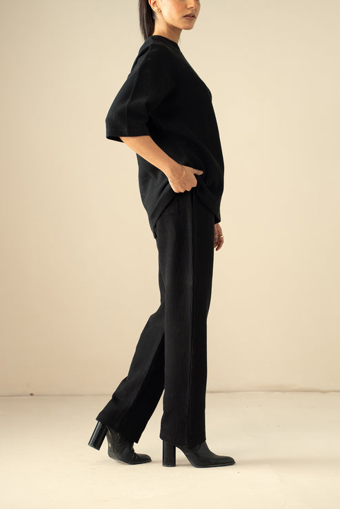 Ash black Trousers for Women