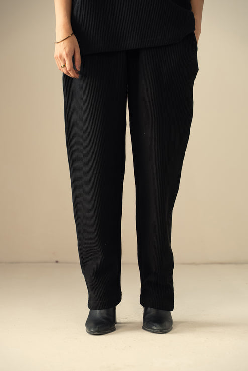Ash black Trousers for Women