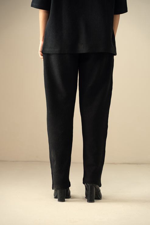 Ash black Trousers for Women