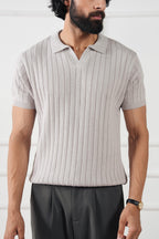 Rib Knit Polo Shirt (MKP-10)