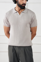 Rib Knit Polo Shirt (MKP-10)