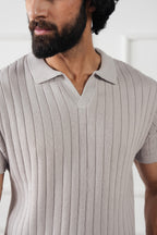 Rib Knit Polo Shirt (MKP-10)