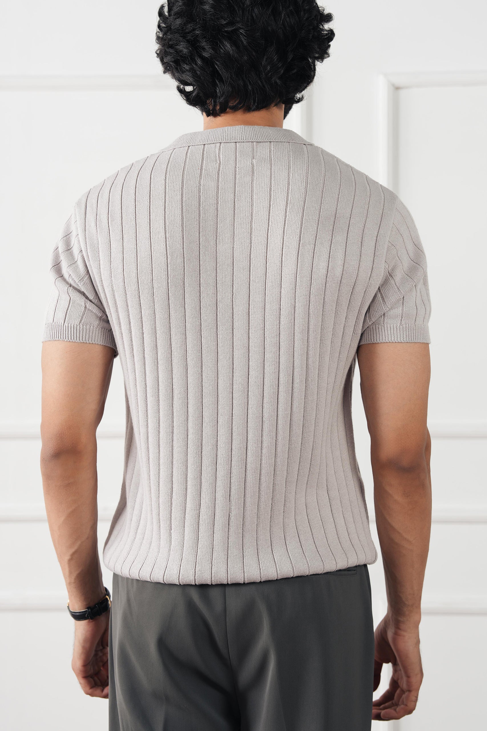 Rib Knit Polo Shirt (MKP-10)