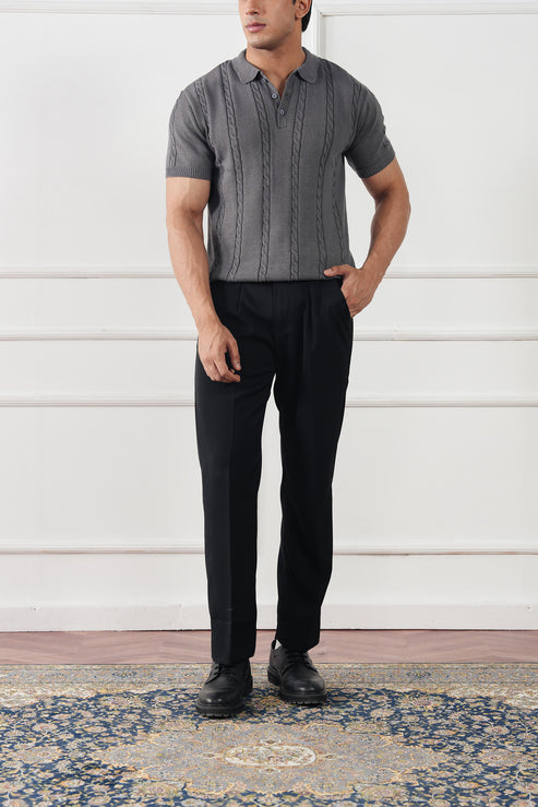 Steal grey Polo Shirt for Men