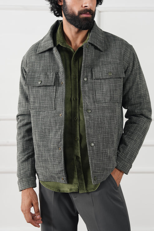 Steal grey Jacket for Men