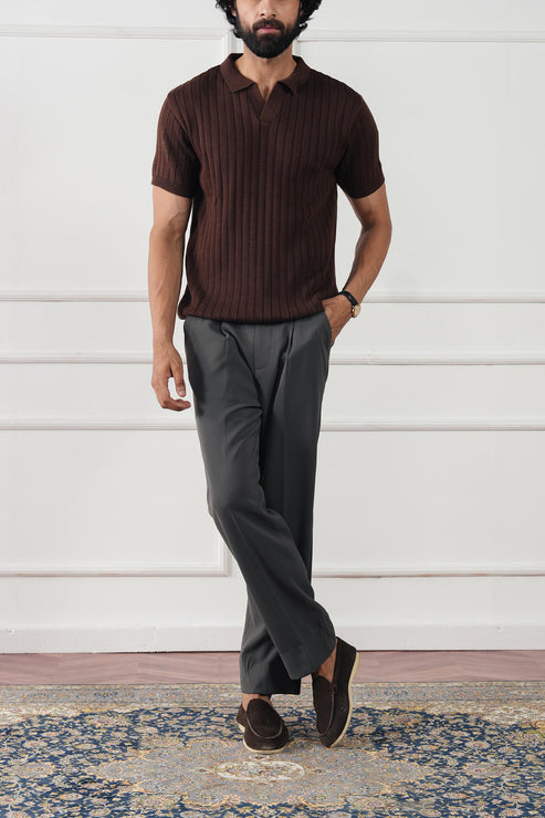 Coffee brown Polo Shirt for Men